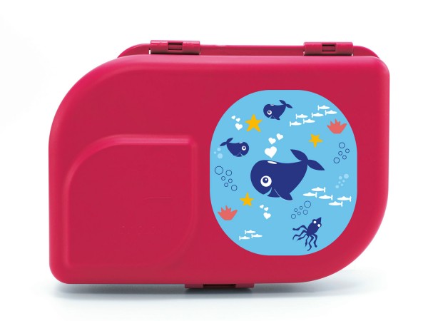 NaNa Bio-Brotdose pink mit Motiv Under Water blue