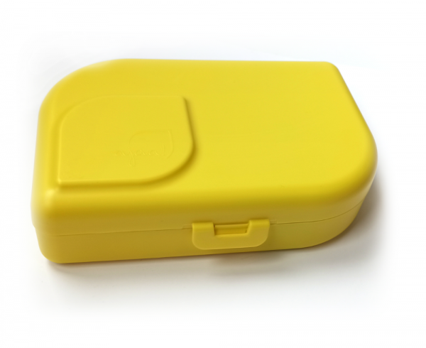 ajaa! Nachhaltige Brotdose gelb - Die BPA-freie Lunchbox aus nachwachsenden Rohstoffen