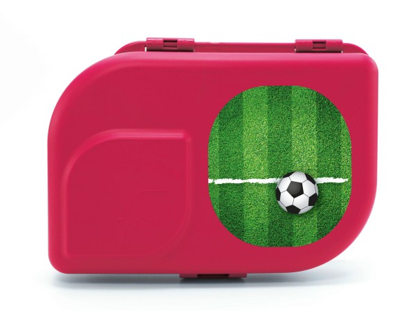 NaNa Bio-Brotdose pink mit Motiv Fußball